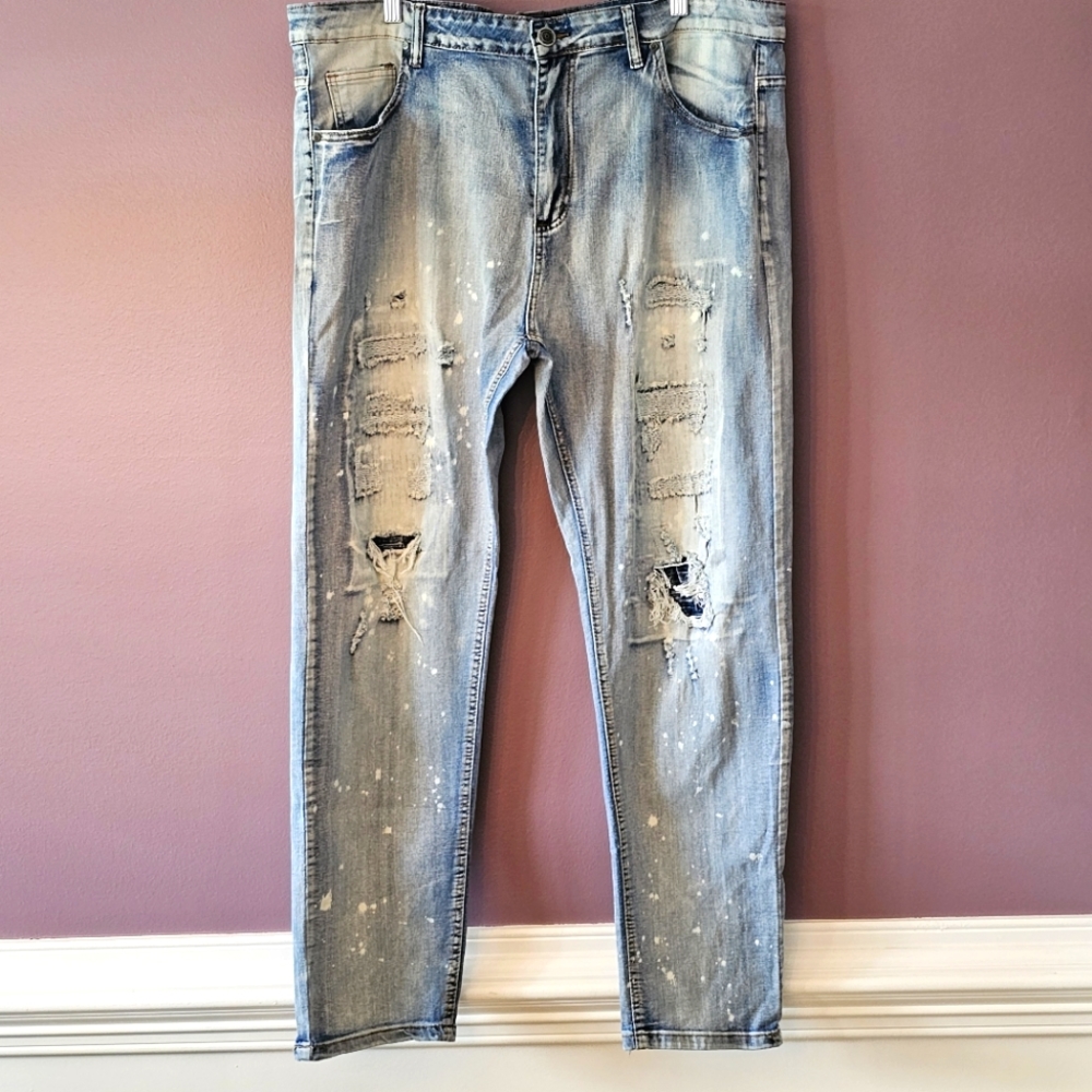 Freehold Acid Wash Distressed Skinny Fit Denim Jeans